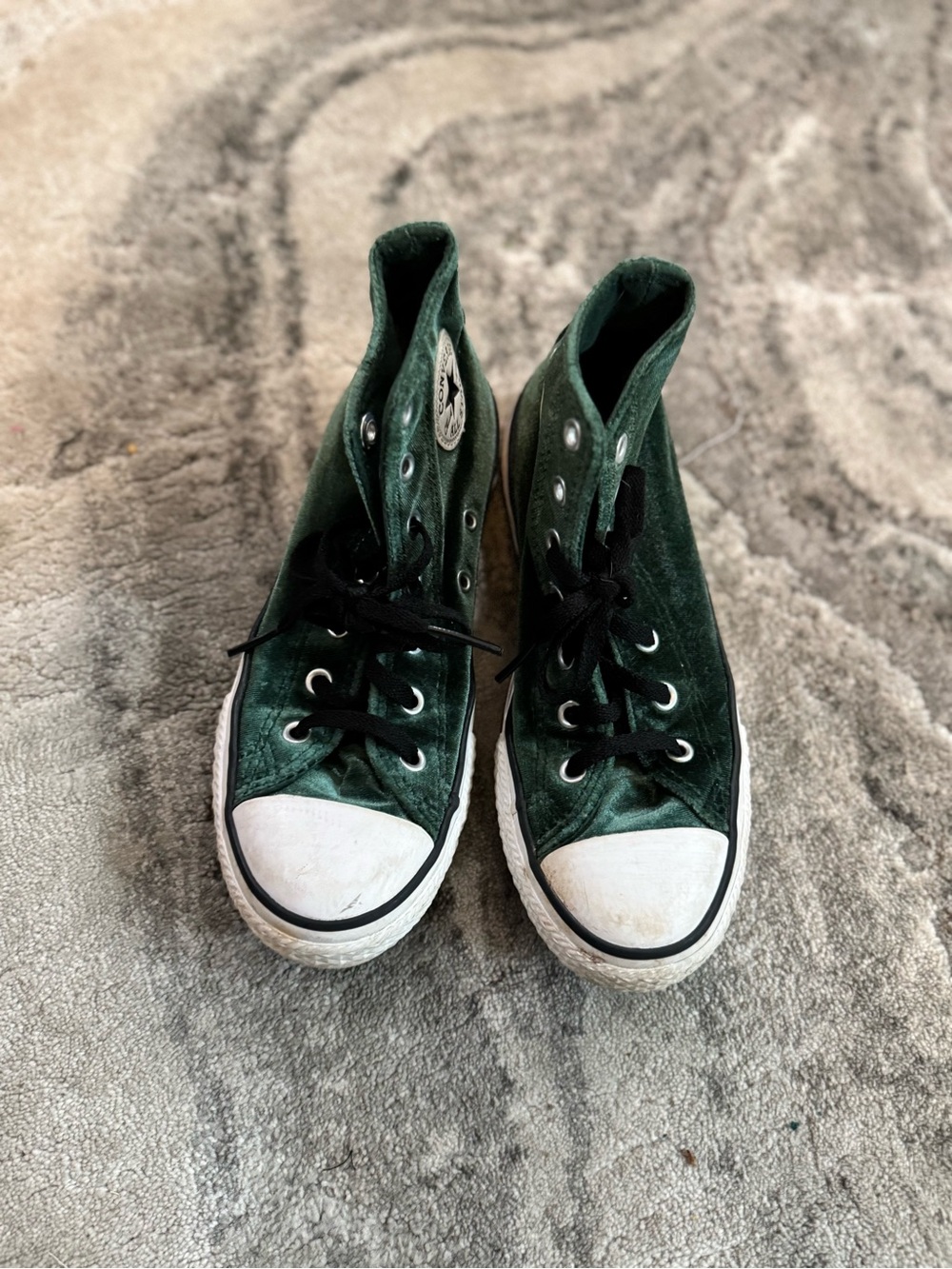 Classic High-Top Kids Sneakers in Dark Green